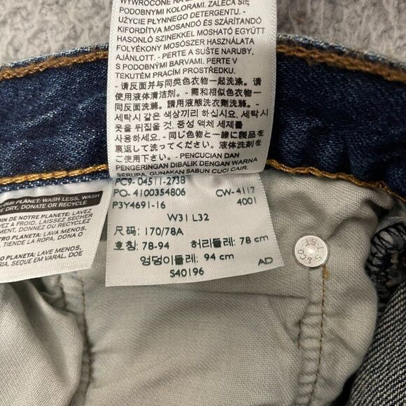 NEW Levi's 511 Jeans Men 31x32 Blue Professor Marvel Slim Stretch Denim - Picture 4 of 12